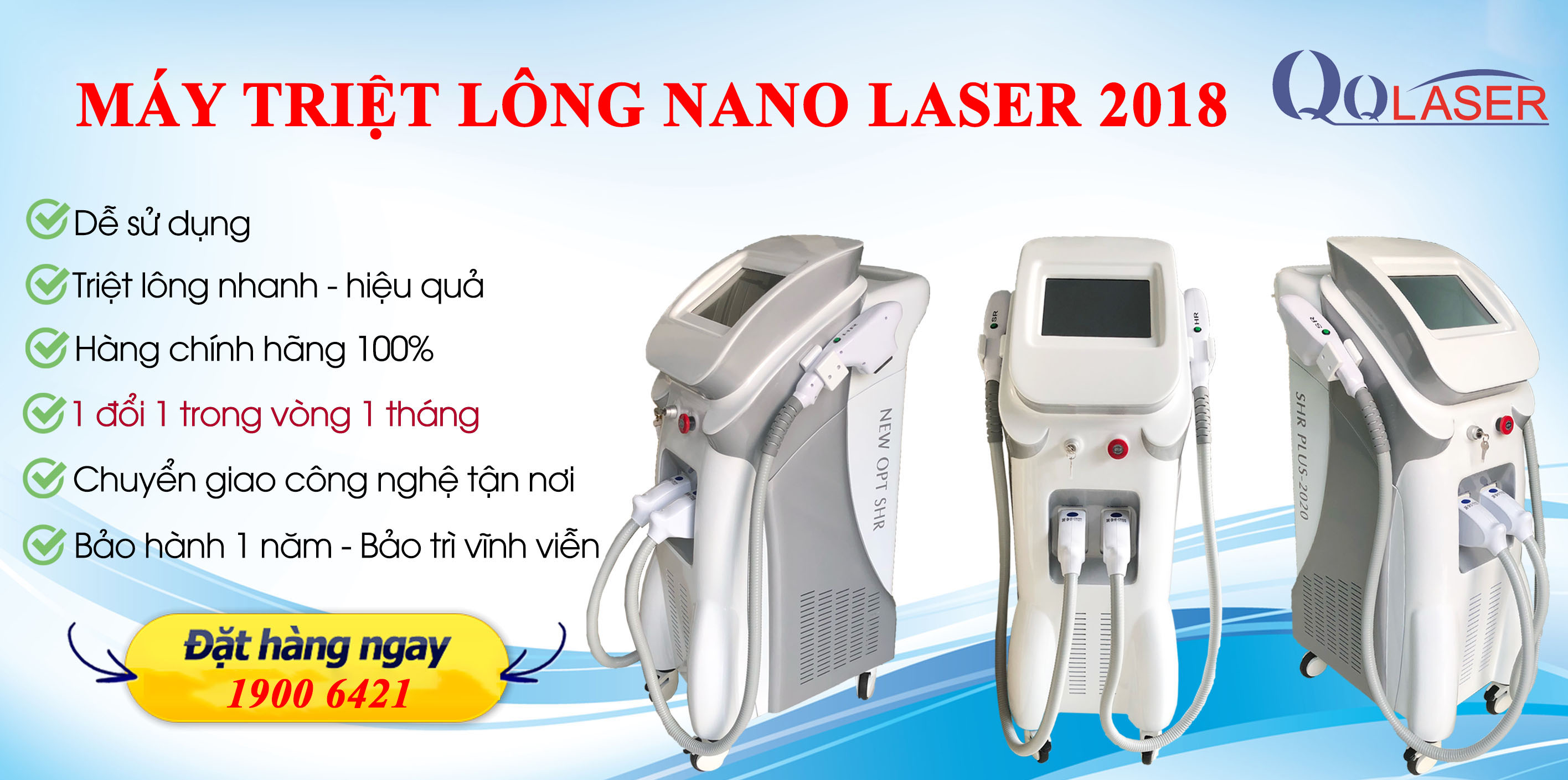 Máy triệt lông Nano Laser